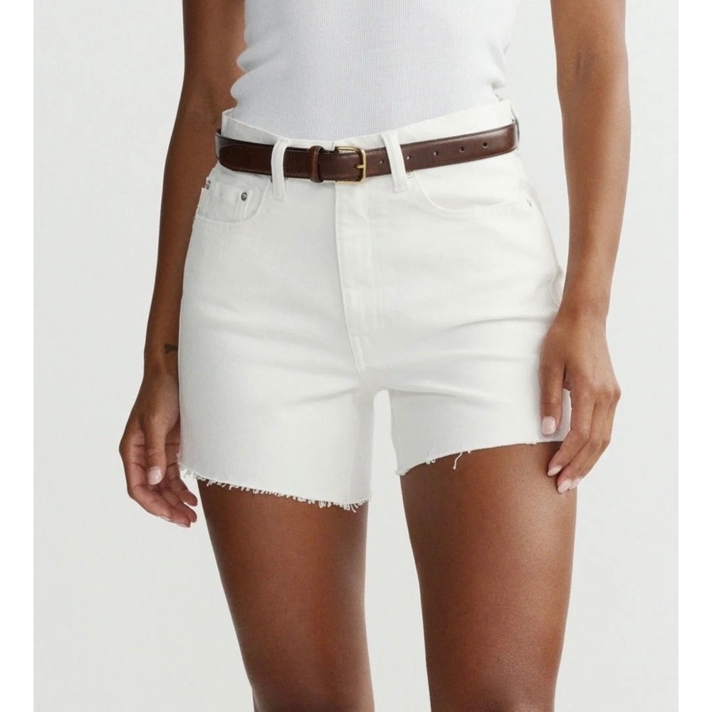 NWT DL1961 Zoie Short Relaxed Vintage White Denim Shorts Size 31
